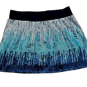 Free People NWT Blue Ombre Sequin Mini Skirt Small